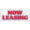 Signmission NOW LEASING BANNER SIGN for lease rent office retail space apartment B-96 Now Leasing - alternate 1